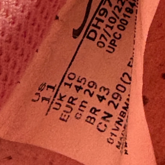 Nike Dunk Low Pink Leather Men’s Size 11 Hot Pink Swoosh DH9756-600 - Picture 8 of 8
